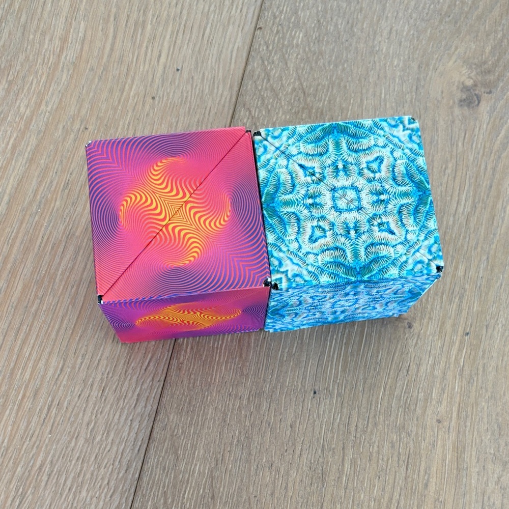 Colorful Geometric Patterned Cubes